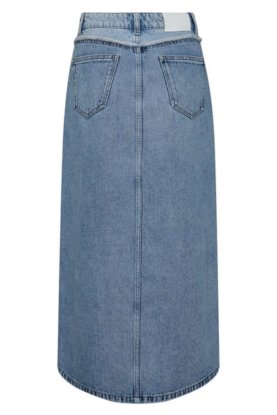 DenimCC Block Slit Skirt 552-Denim blue - 34154 Thumbnail