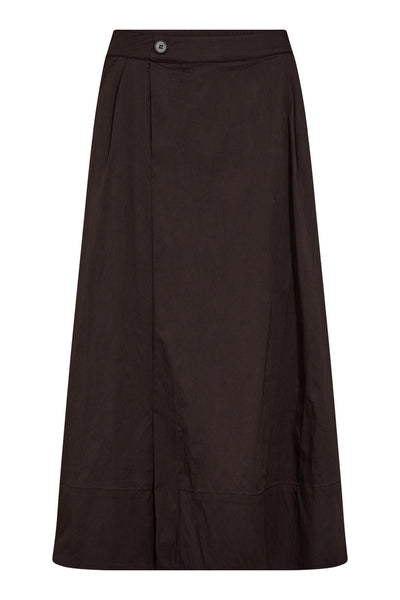 CottonCC Crisp Midi Skirt 83-Mocca - 34151 Thumbnail