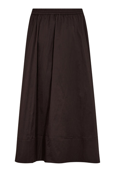 CottonCC Crisp Midi Skirt 83-Mocca - 34151 Thumbnail