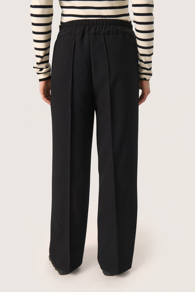 SLBea Slit Pants Black - 30407618 Thumbnail