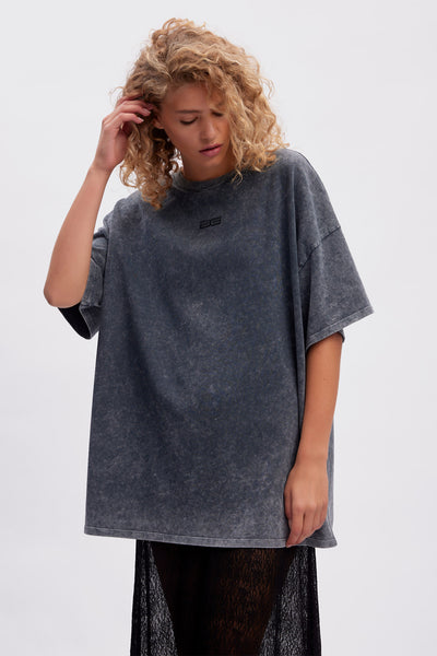 JioGZ oversize tee Dark grey washed - 10909249 Thumbnail