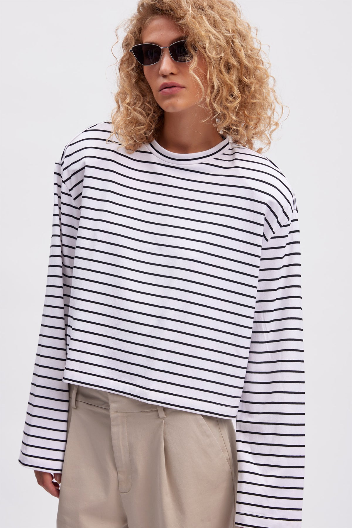 SibaGZ stripe top Black white stripe - 10909341
