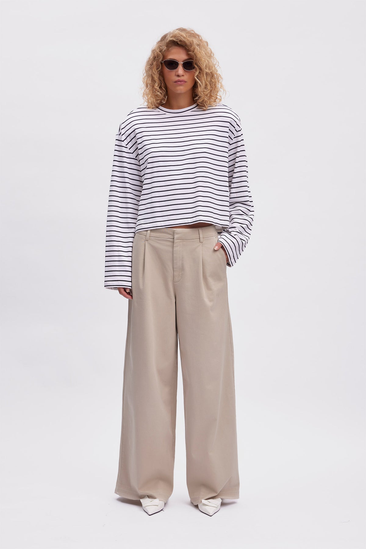 SibaGZ stripe top White black stripe - 10909341