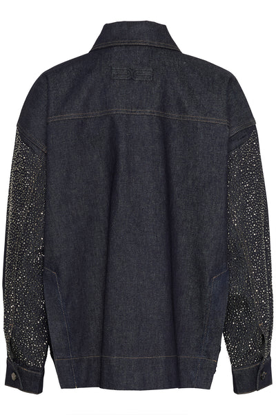 GZzorah LS jacket Dark blue Unwashed - 10910072 Thumbnail