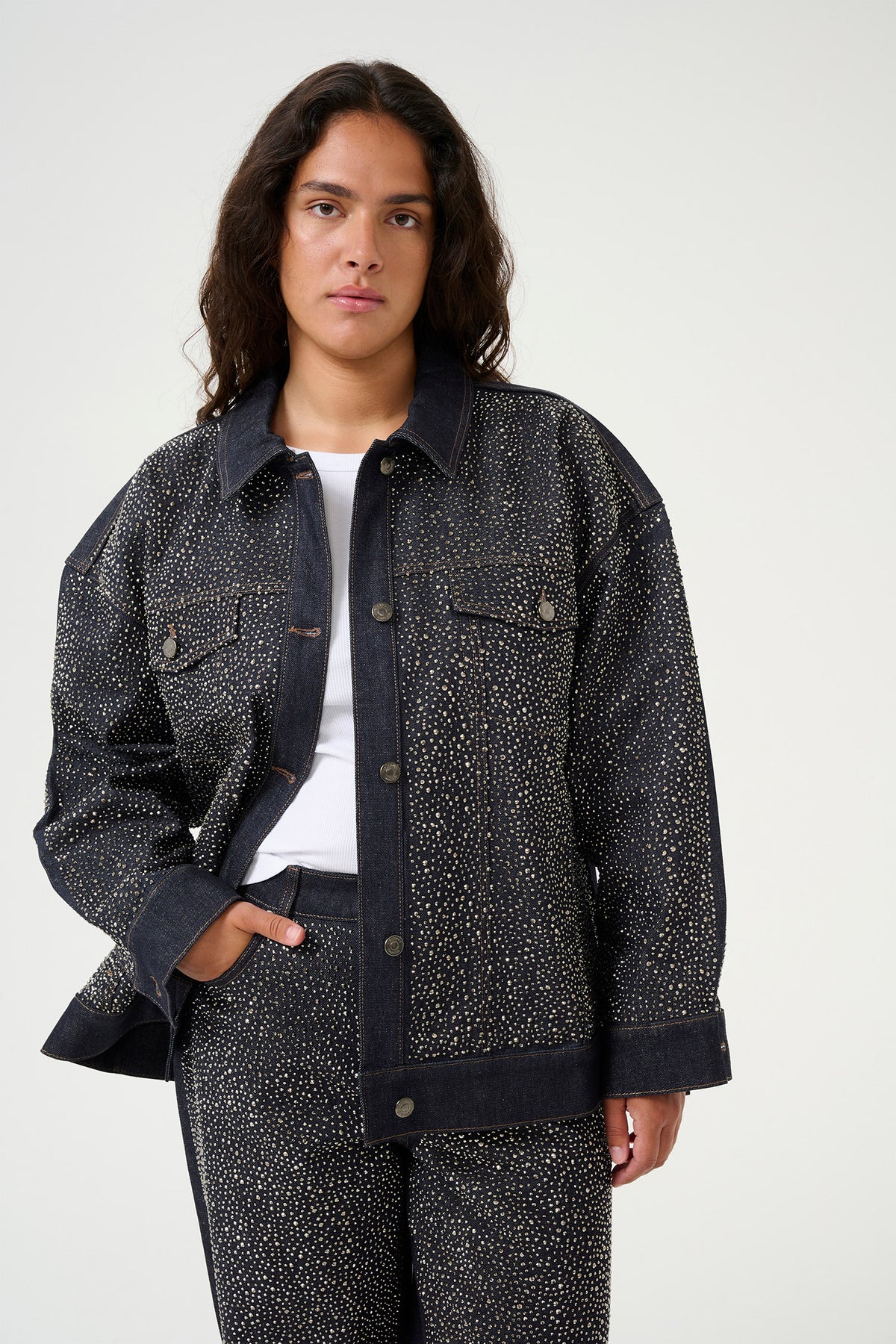 GZzorah LS jacket Dark blue Unwashed - 10910072