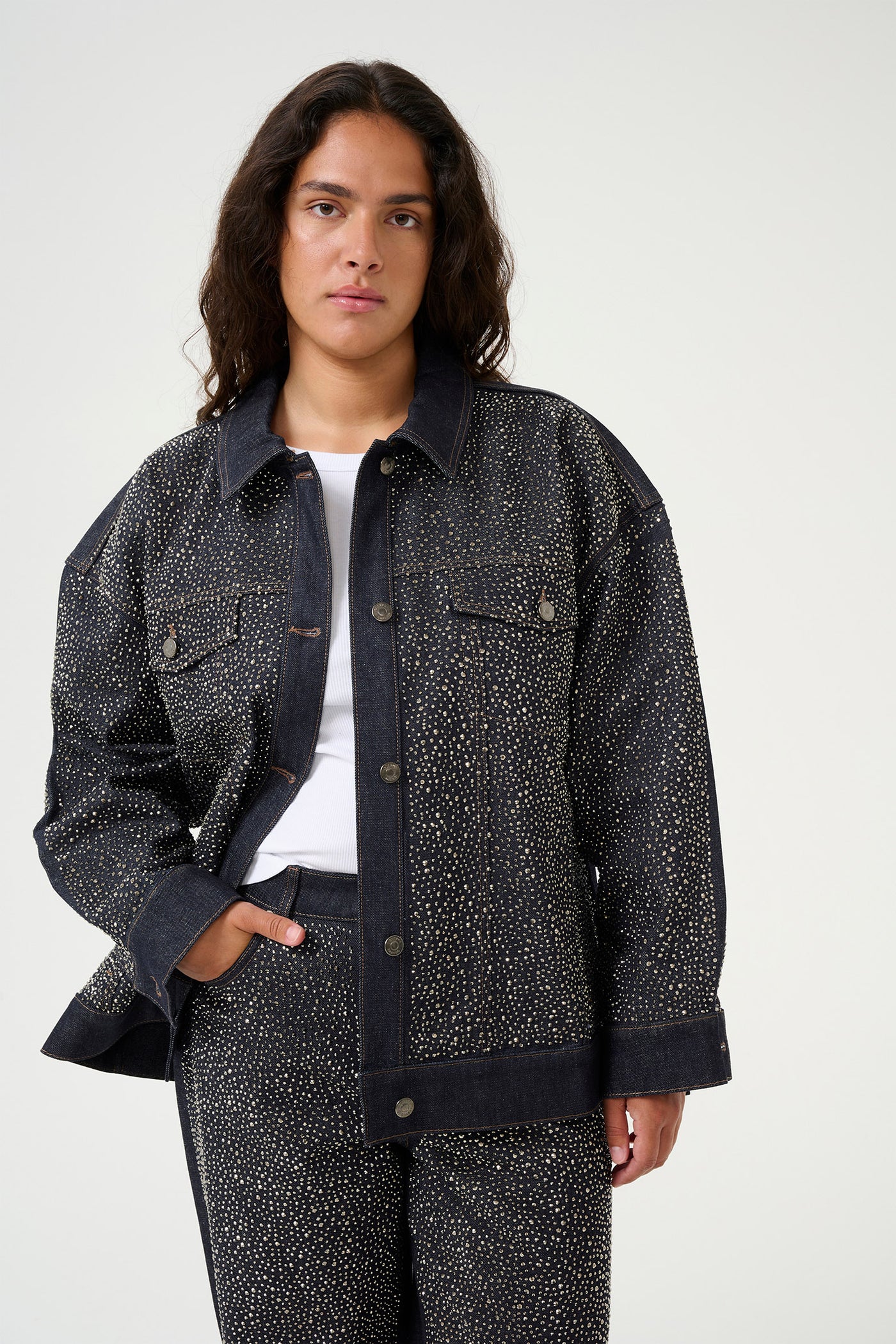 GZzorah LS jacket Dark blue Unwashed - 10910072