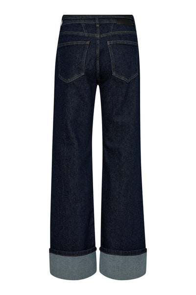 HubbyCC Reverse Ankle Jeans 555-Dark denim Thumbnail