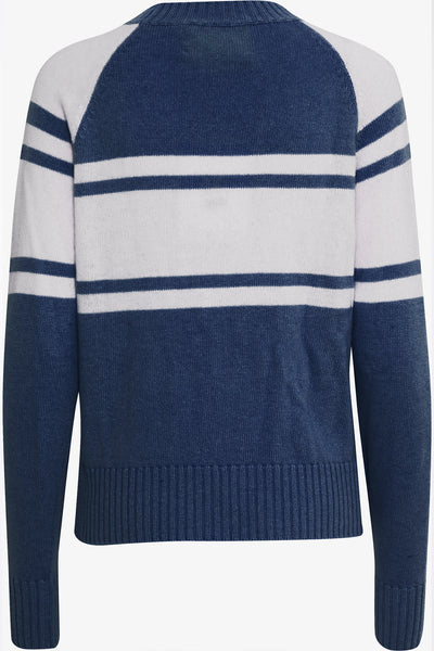 BAEVEREST LOGO KNIT Black Iris melange - 50405018 Thumbnail