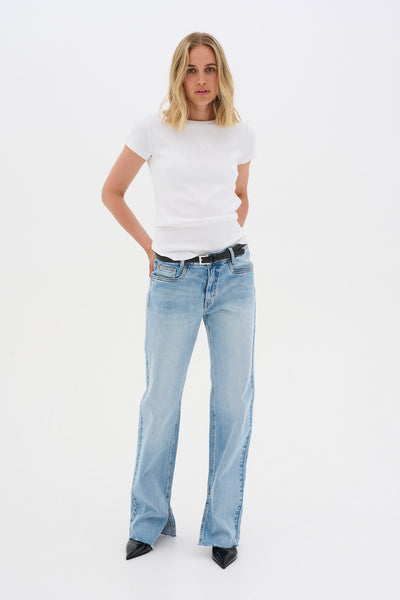 DaisyMW 144 High Straight Slit Light Blue Retro Wash - 10704776 Thumbnail