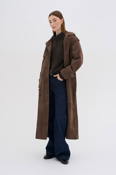 TaraMW Suede Trenchcoat Delicioso - 10704830 Thumbnail