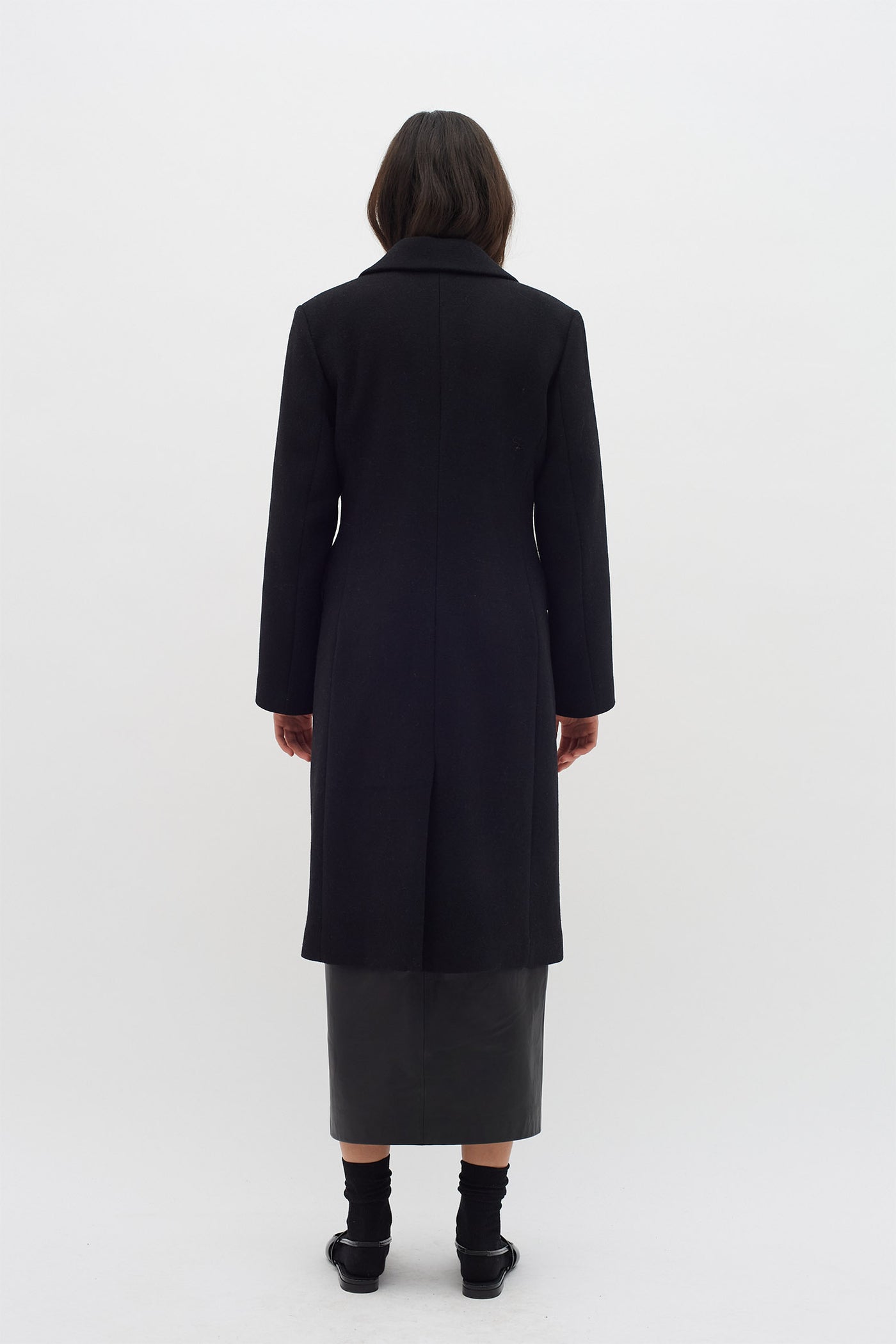 ThoraIW Lapel Coat Black