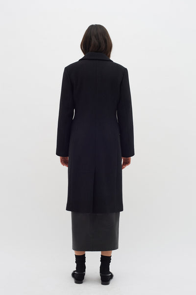 ThoraIW Lapel Coat Black Thumbnail