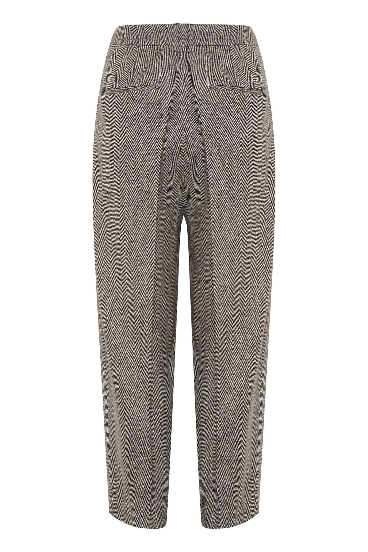 KahlaIW Pleated Pant Brown Puce - 30109734