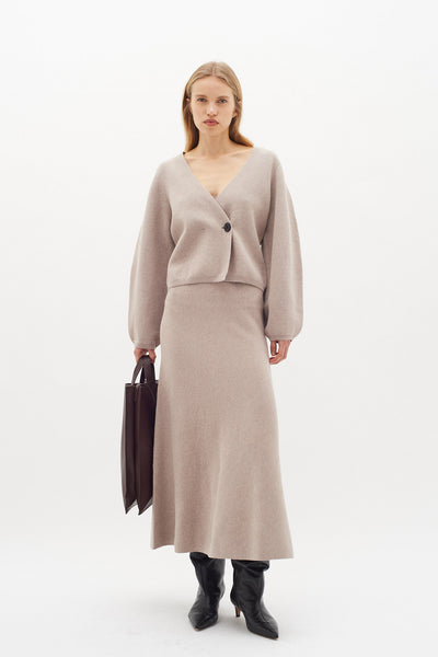 KayllaIW Skirt Sandy Grey Melange - 30109740 Thumbnail