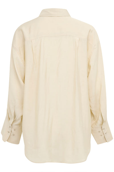 SLLeodora Shirt LS Oatmeal - 30407638 Thumbnail
