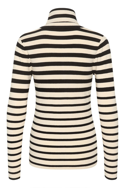SLSpina Striped Rollneck Black and White Stripe Thumbnail