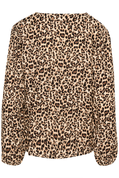 GazelSZ Blouse Black Reg Leo - 30513458 Thumbnail