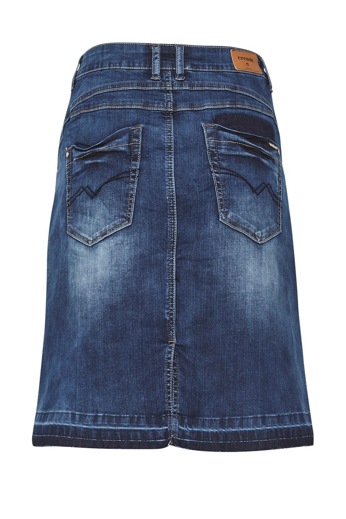 Patched denim Skirt Rich Blue Denim - 10602201
