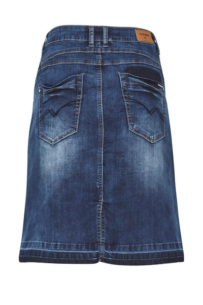 Patched denim Skirt Rich Blue Denim - 10602201 Thumbnail