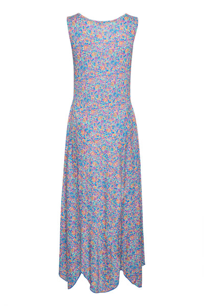 CRBastilla Jersey Dress Blue Orange Flower Meadow - 10608110 Thumbnail