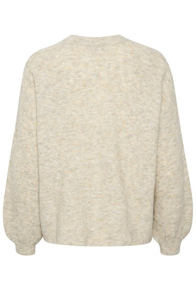 CRMerle OZ Knit Cardigan Oat melange - 10609591 Thumbnail