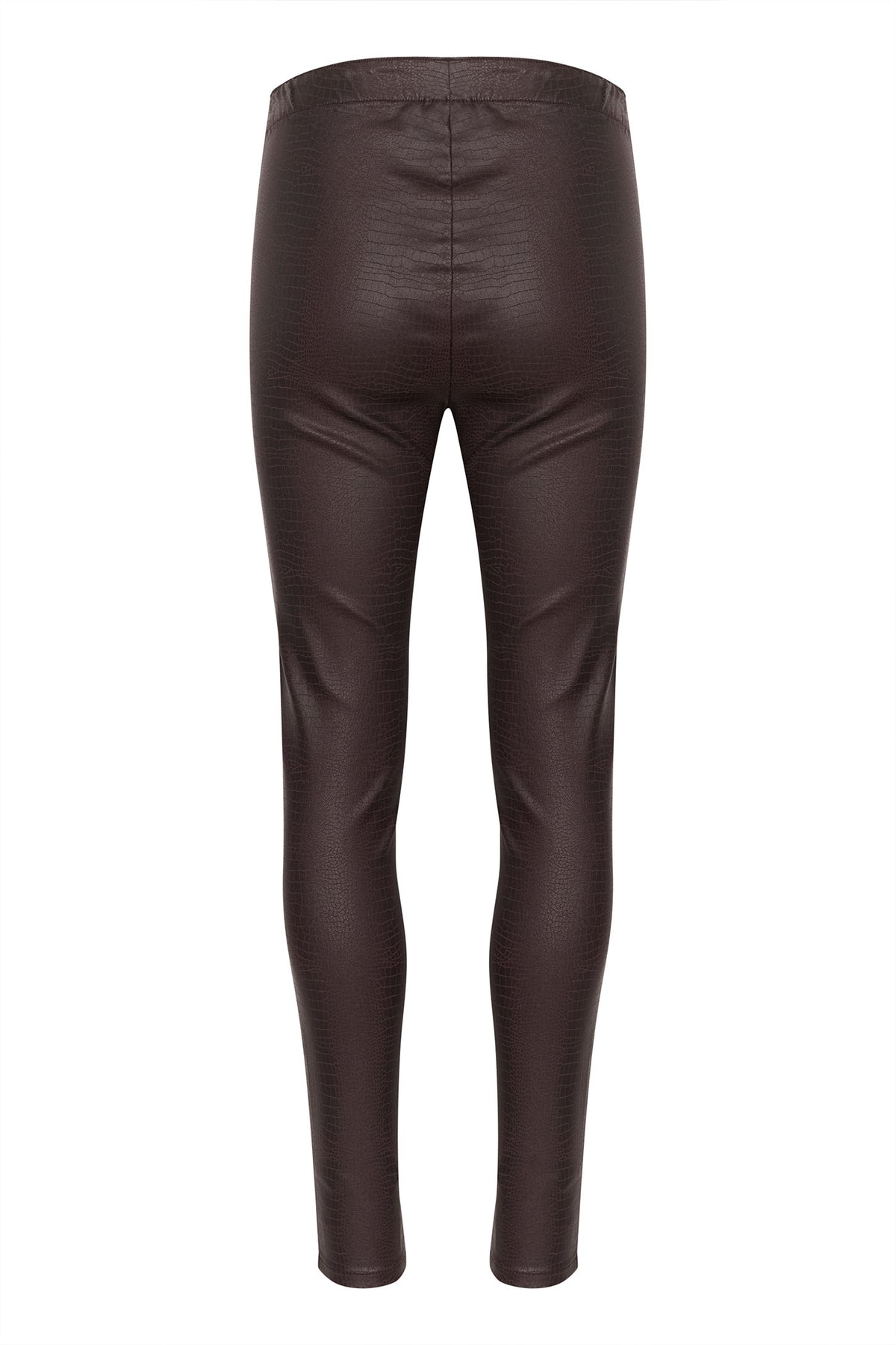 CRTabea Woven Legging Chocolate Plum Crocodile