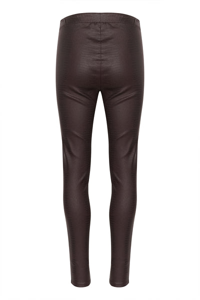 CRTabea Woven Legging Chocolate Plum Crocodile Thumbnail