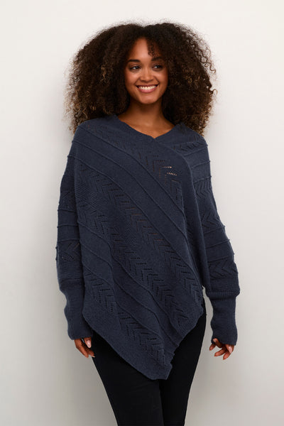 CRHoliday Knit Poncho Total Eclipse - 10610828 Thumbnail