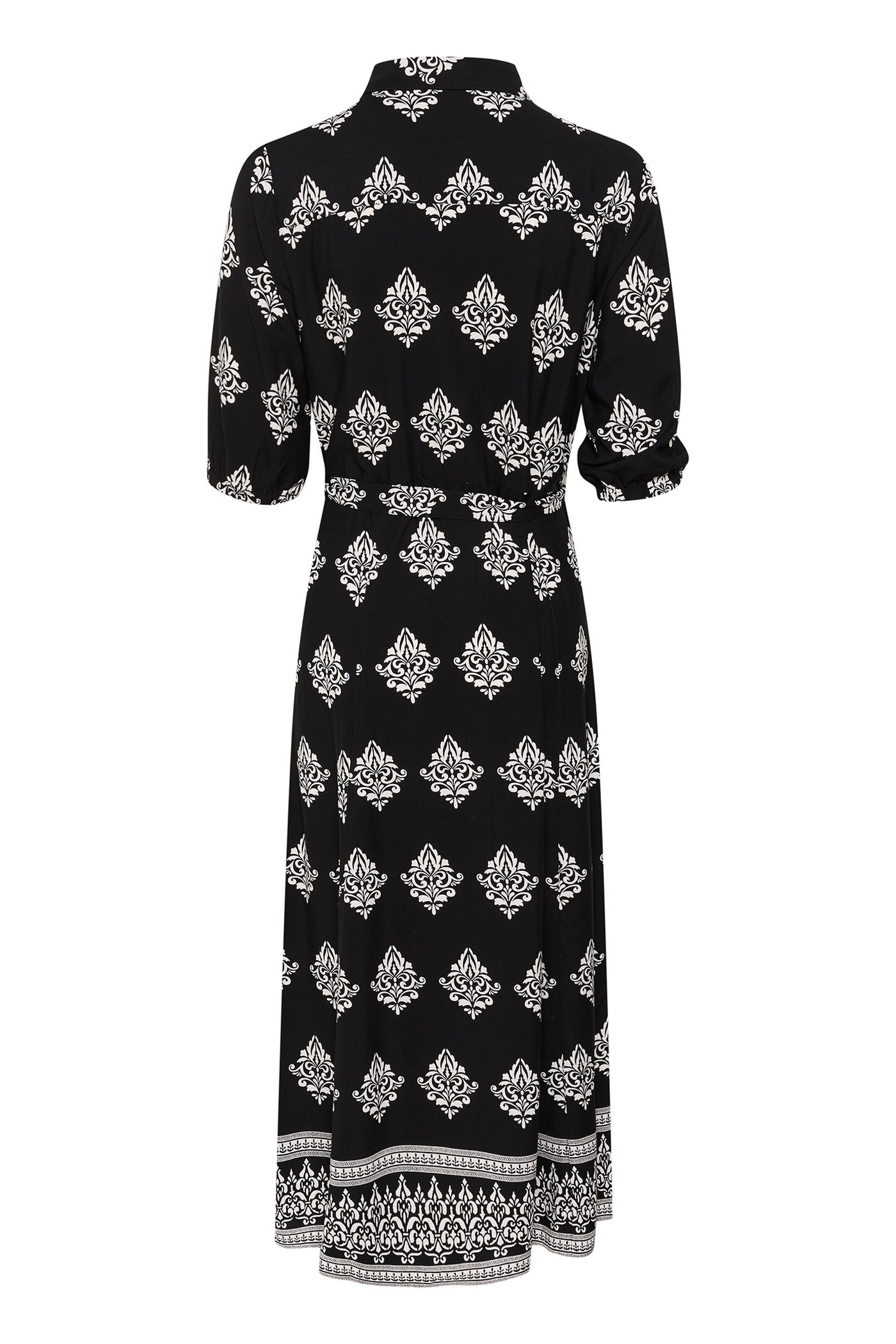 CRTiah shirt SS dress Black Damask Pattern - 10611340