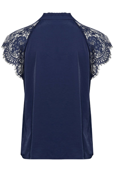 CRNola Lace Blouse Navy Blazer - 10611693 Thumbnail