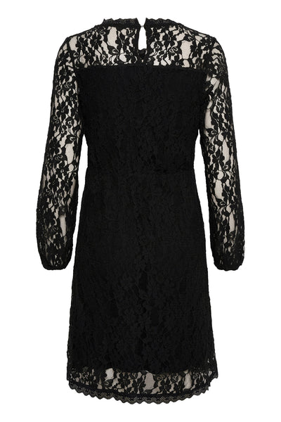 CRKit Lace LS Dress - Zally fi Pitch Black - 10612366 Thumbnail