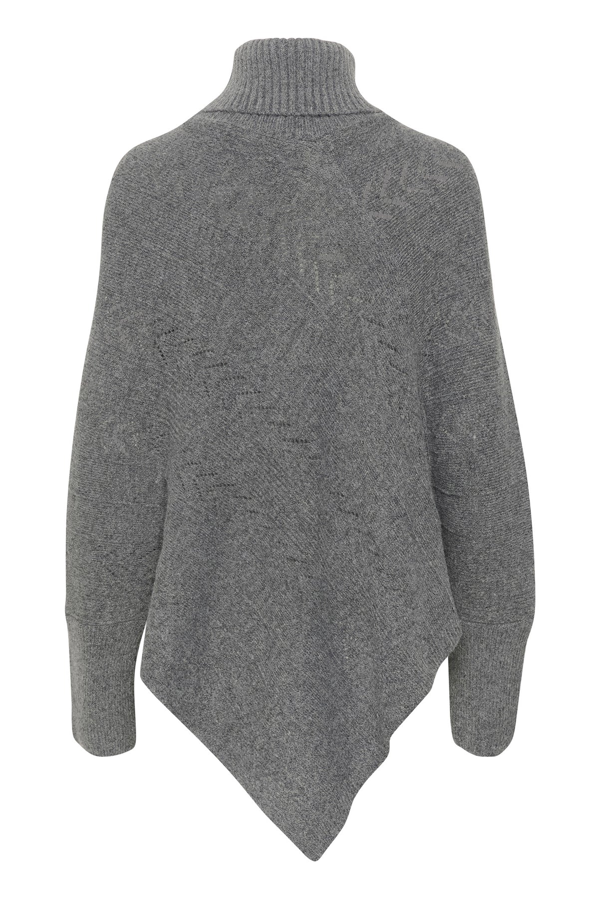 CRHoliday Turtelneck Poncho Asphalt Melange - 10612387