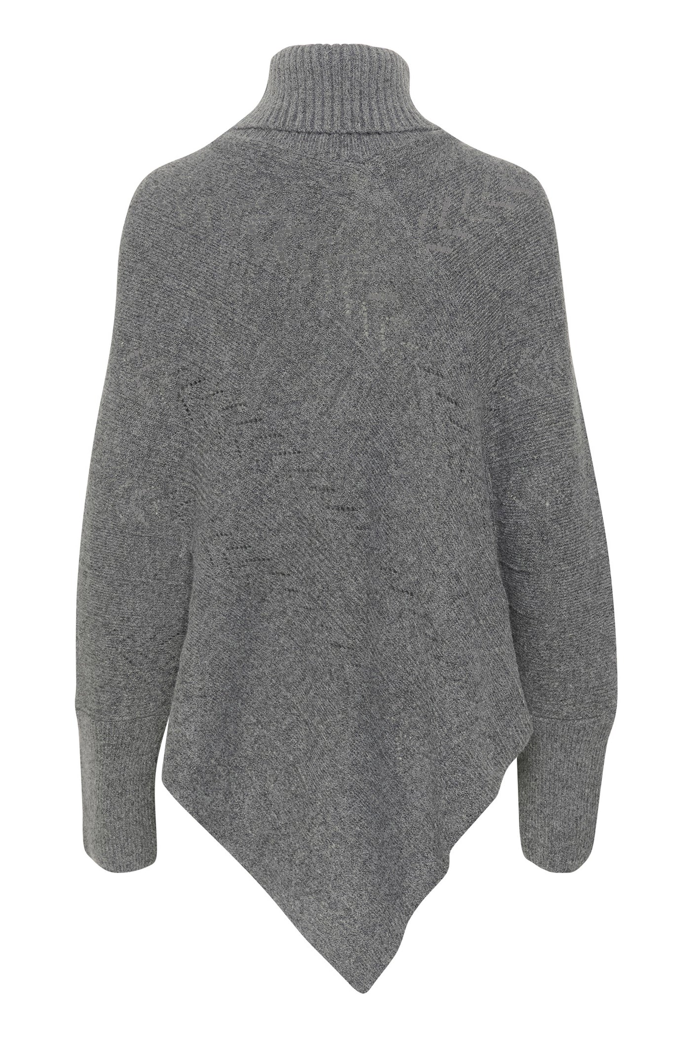CRHoliday Turtelneck Poncho Asphalt Melange - 10612387