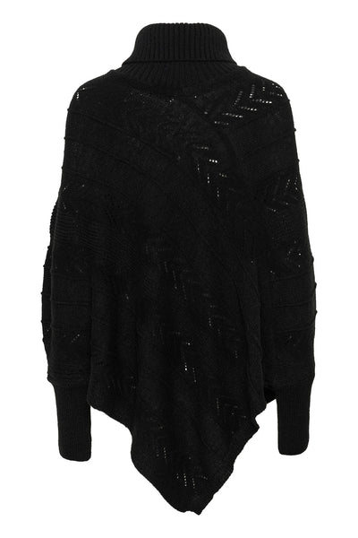 CRHoliday Turtelneck Poncho Pitch Black - 10612387 Thumbnail
