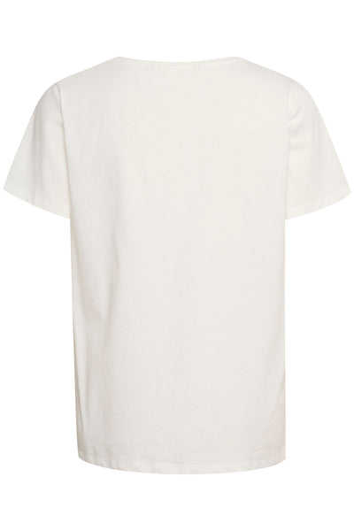CRElvire T-Shirt V-Neck Snow White - 10612595 Thumbnail