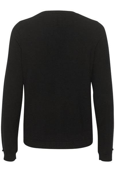 CRDela Knit Cardigan Pitch Black - 10612790 Thumbnail