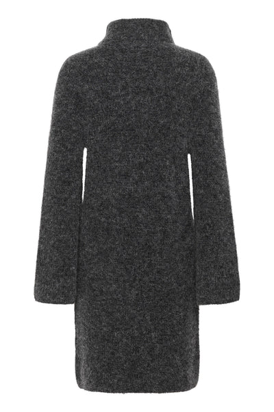 AlphaGZ rollneck dress Charcoal Melange - 10909447 Thumbnail