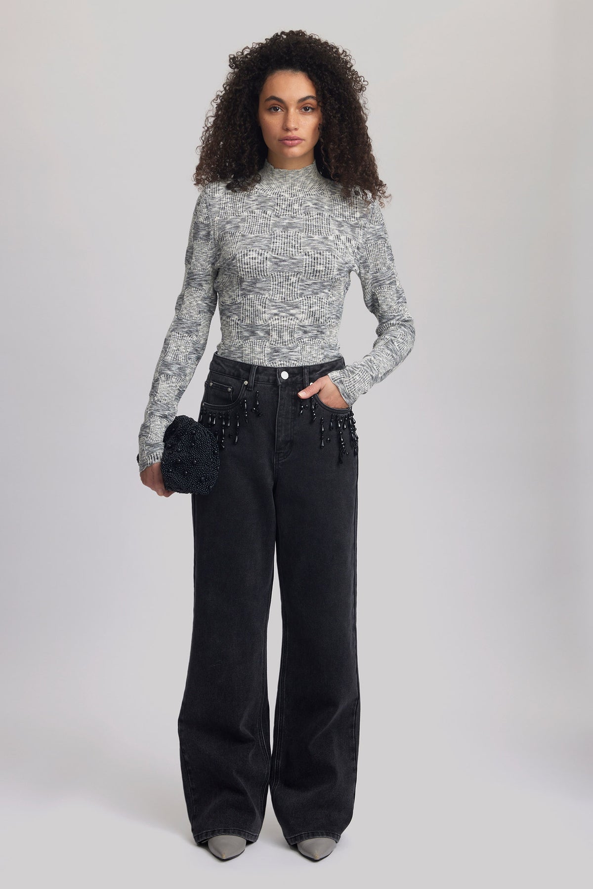 SimilinaGZ HW wide jeans Grey Wash - 10909652