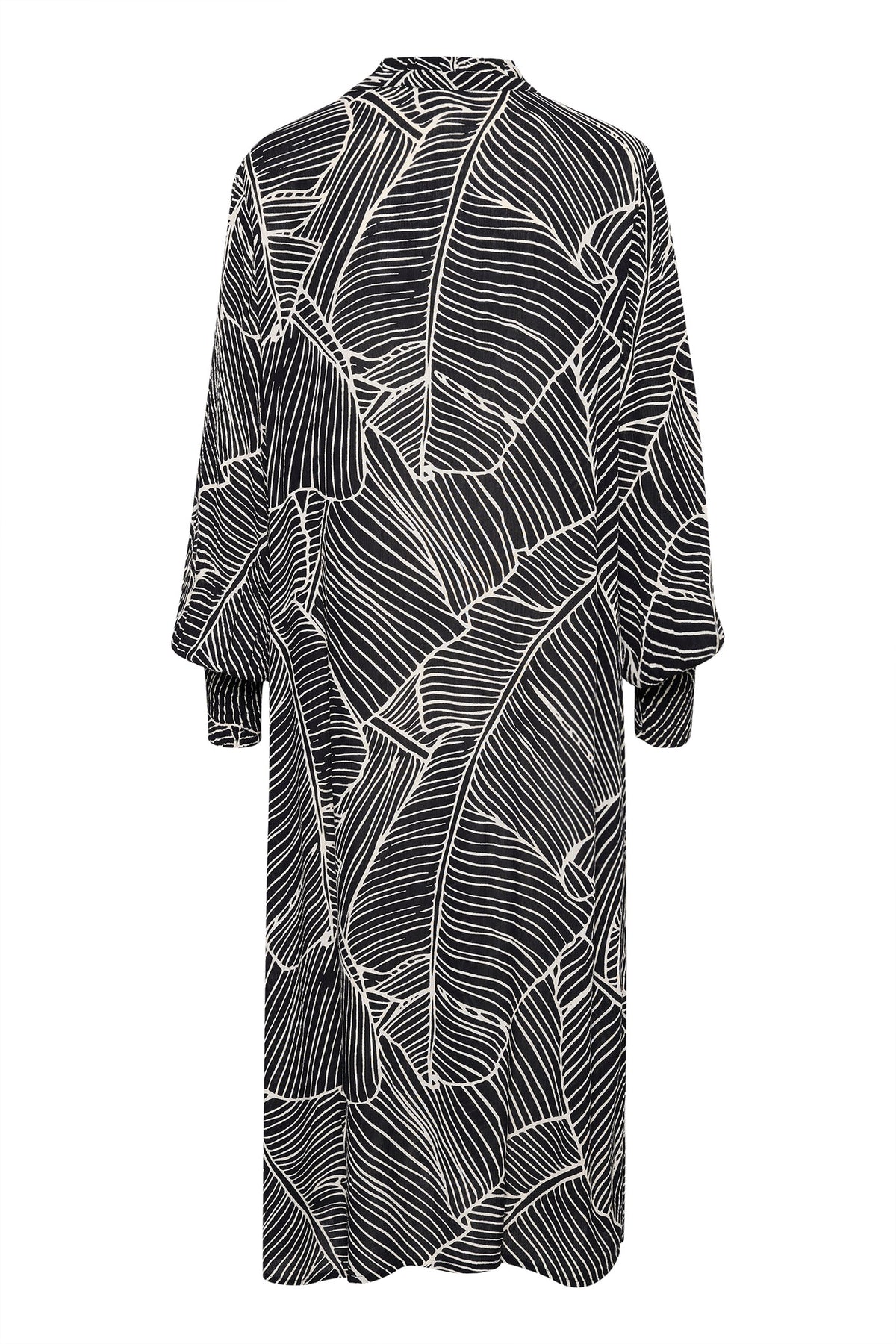 KAgenette Amber Dress Black/Turtledove Leaf Print - 10508935