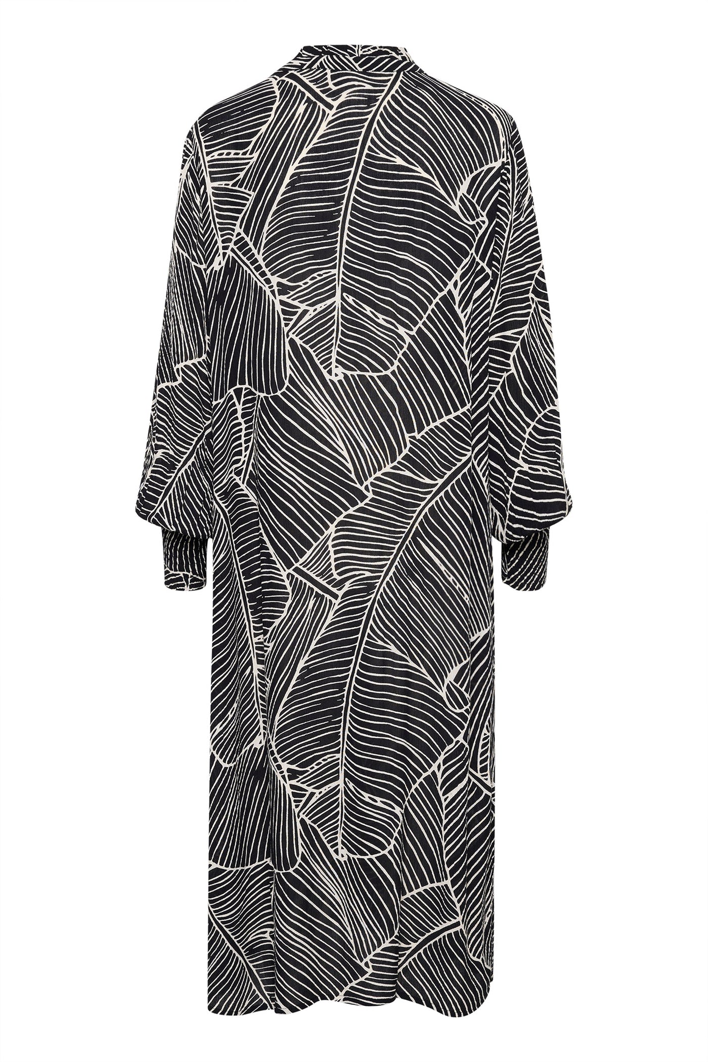 KAgenette Amber Dress Black/Turtledove Leaf Print - 10508935