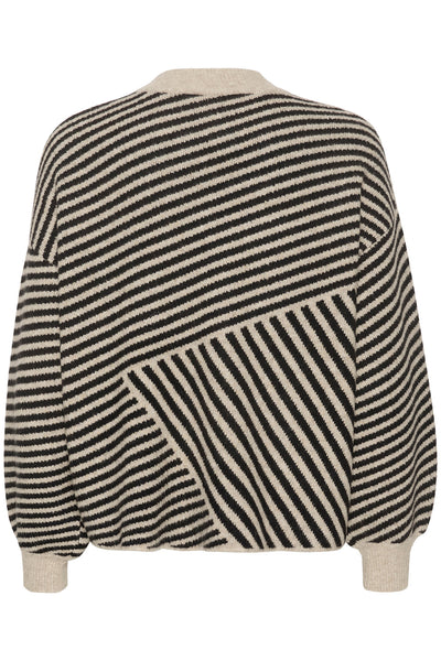 KAverana Knit Pullover Feather Gray Melange / Black - 10509061 Thumbnail