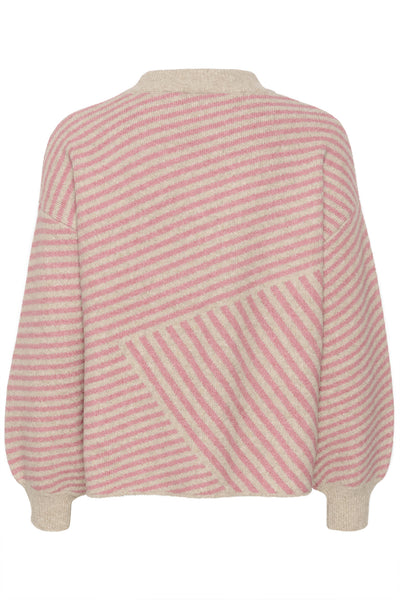 KAverana Knit Pullover Feather gray mel. / Rosa - 10509061 Thumbnail