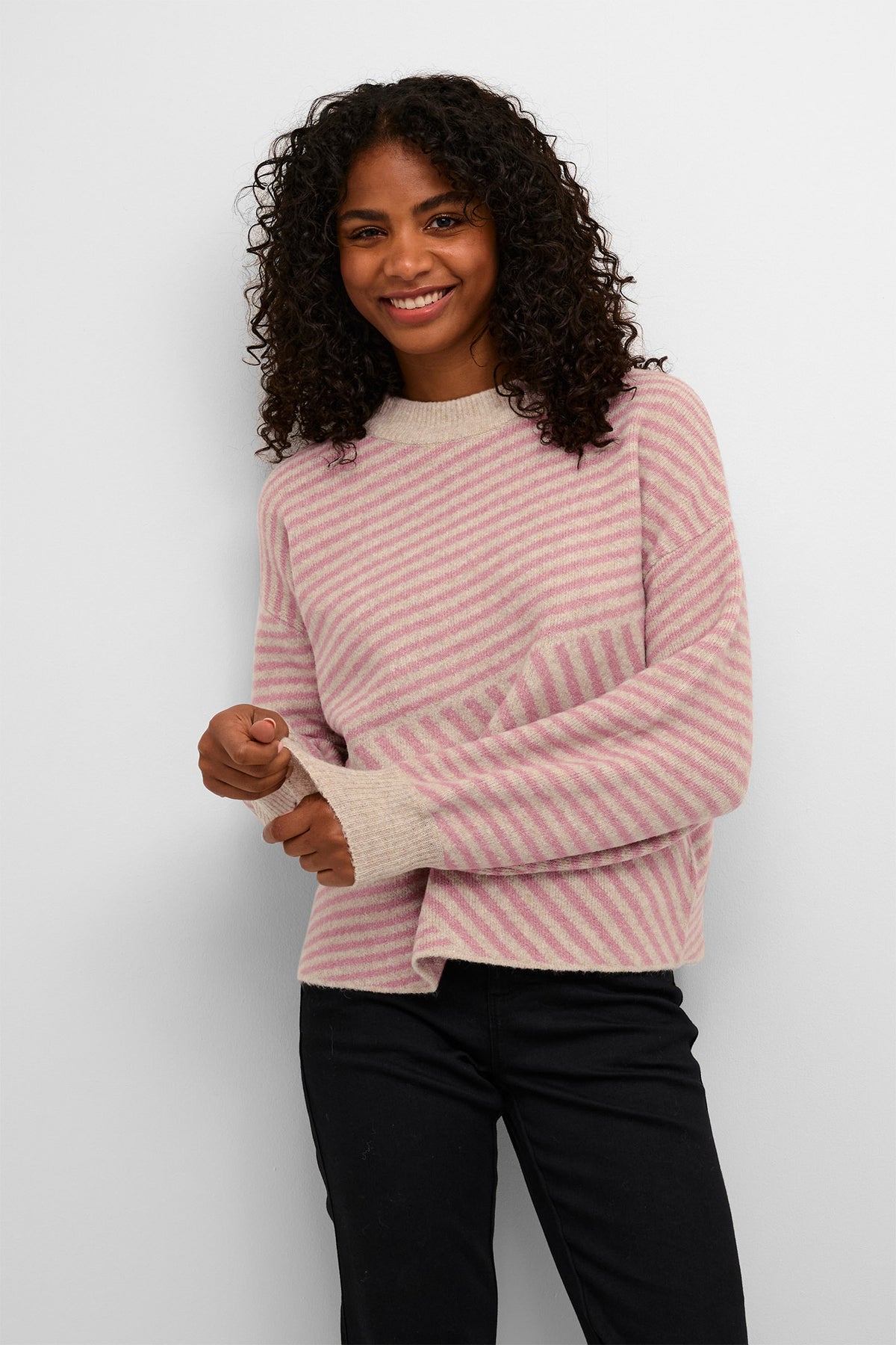 KAverana Knit Pullover Feather gray mel. / Rosa - 10509061