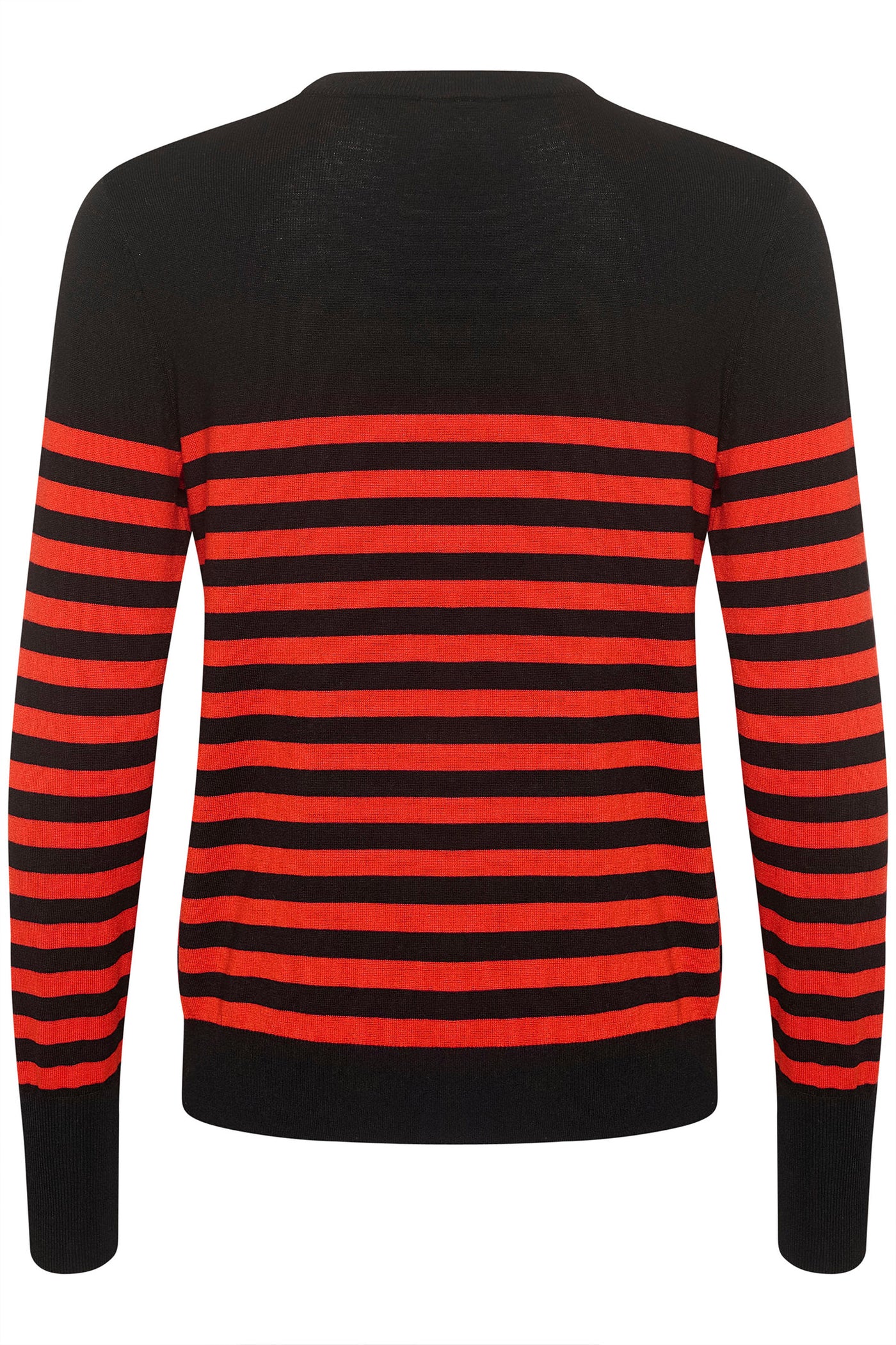 KAlizza Striped Knit Pullover Black / Red Stripe - 10509065