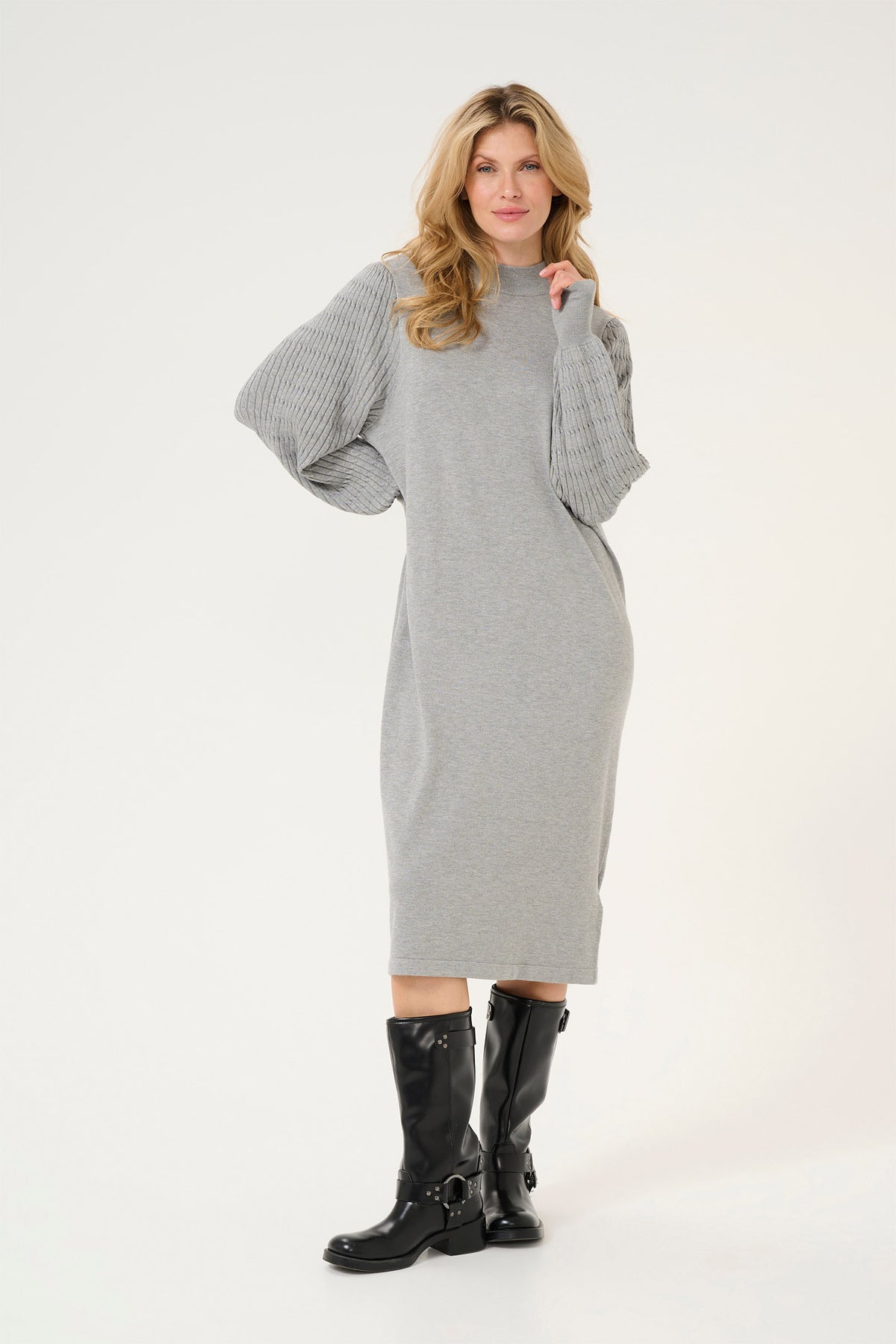 KAnanna Knit Dress Grey Melange - 10509106