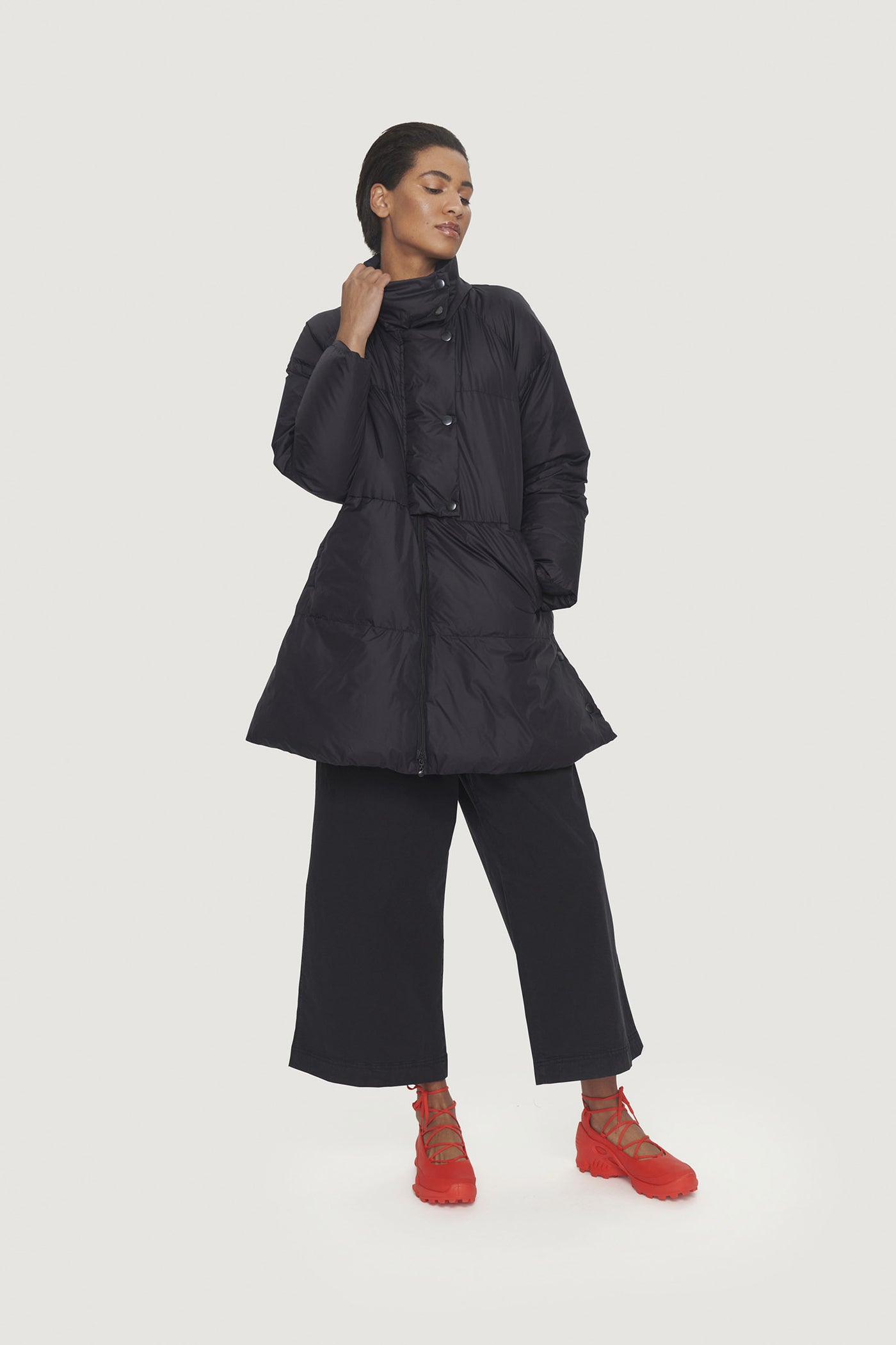 Feather down kort frakke Black - 247-2092-4406