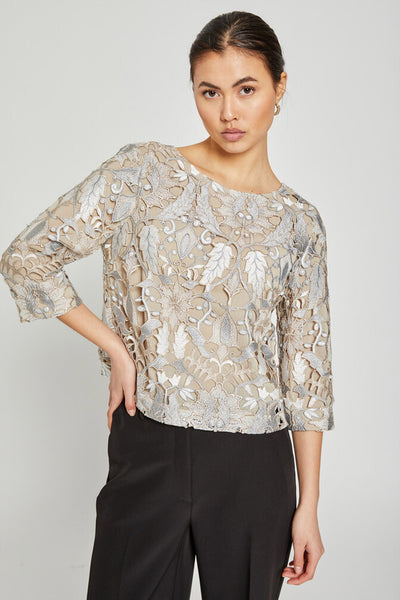 AbutilonBBIgnara blouse Silver Beige - BBW4047 Thumbnail