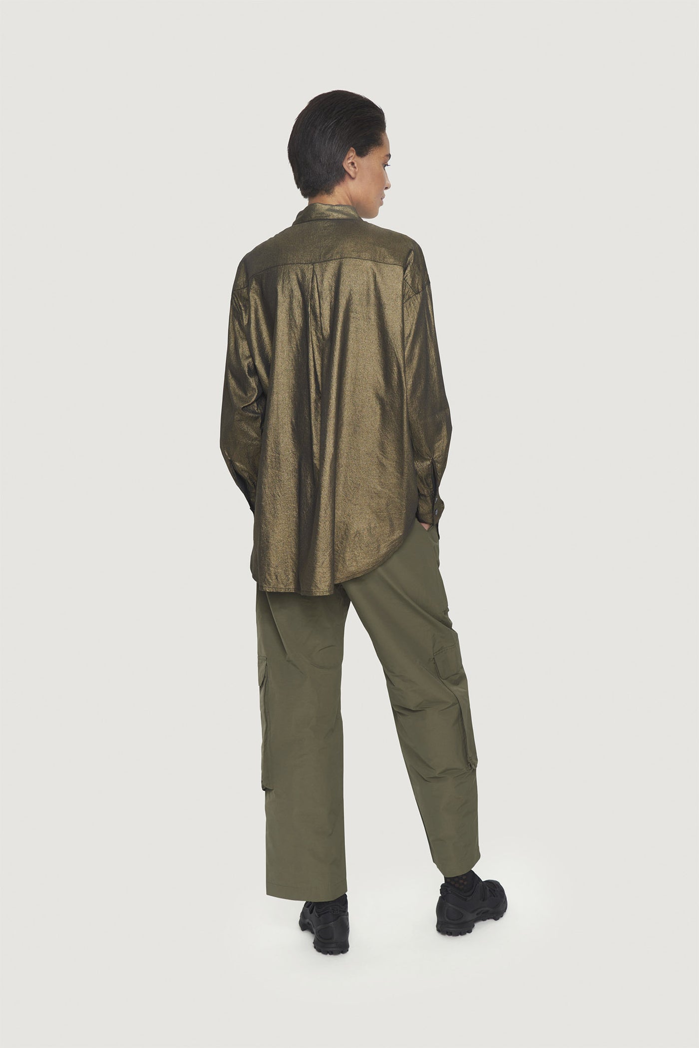 Fukkura poplin lommebukser Deep Forest - 246-2380-4765