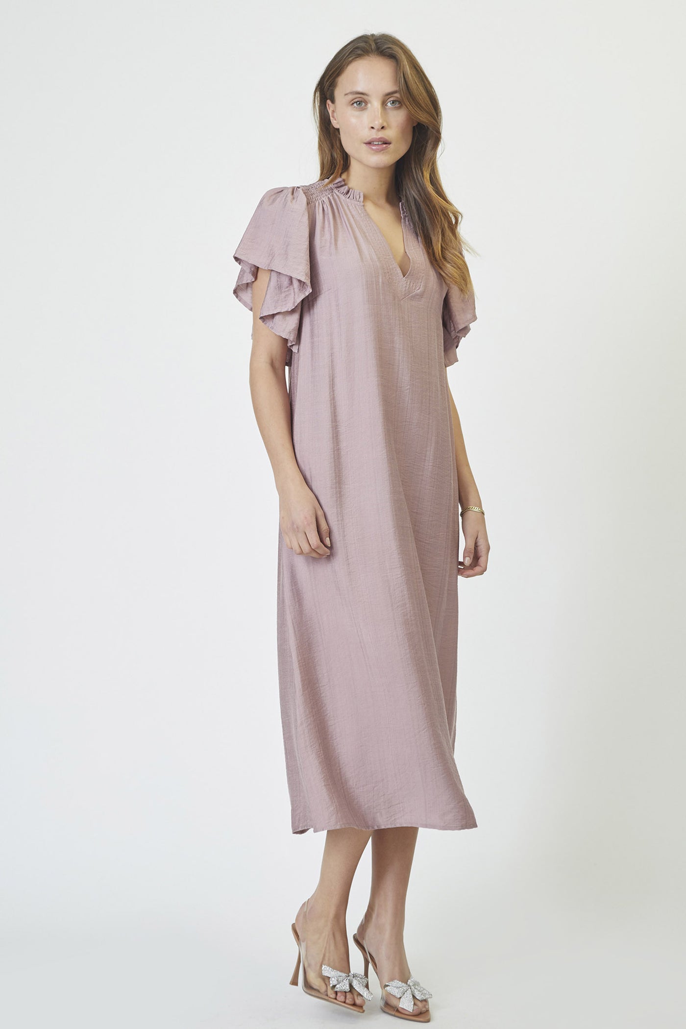 HeraCC SS Frill Dress 103-Old Rose - 36421