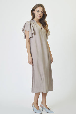 HeraCC SS Frill Dress 154-Walnut - 36421